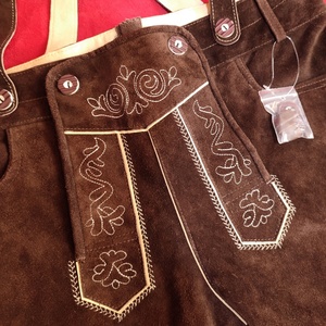 กางเกงขาสั้นหนังบาวาเรียดั้งเดิม2025เยอรมันสำหรับ Oktoberfest Lederhosen - Product Image 3