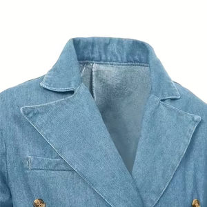 Veste en jean bleu personnalisée de style vintage pour hommes de haute qualité 100% coton tricoté à l'acide saison d'hiver - Product Image 3