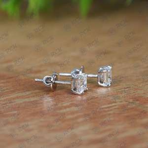 ต่างหูเพชรโมอิสสำหรับเจ้าหญิงแบบคลาสสิก925ต่างหูเงินสเตอร์ลิงต่างหูของขวัญครบรอบสำหรับเธอ - Product Image 5