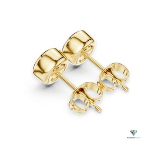 2.50 TCW Yellow <b>Gold</b> Round Lab Grown Diamond Bezel Jewelry Set in 14K <b>Solid</b> <b>Gold</b> - <b>Pendant</b> and Earrings - Product Image 3