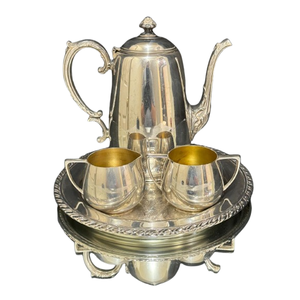 ชุดชงชาสแตนเลสแบบฝรั่งเศสสุดหรูออกแบบอย่างยั่งยืนหรูหราสำหรับโฮมออฟฟิศใช้สีเงินสำหรับงานปาร์ตี้เพื่อความบันเทิง - Product Image 3