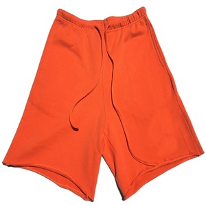 Short de survêtement en coton éponge de haute qualité pour hommes, longueur au genou, poche arrière, logo personnalisé, short de sport de sport solide de Style High Street - Product Image 1