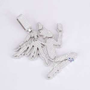 Exclusive Custom Pendant Lab Grown Iced Out VVS Diamond 14KT Solid <b>White</b> <b>Gold</b> Hip Hop Bling <b>Necklace</b> <b>for</b> <b>Men</b> - Product Image 2