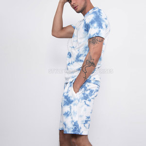 Ropa deportiva de verano para hombre, conjuntos de gemelos, camisetas transpirables de felpa francesa y pantalones cortos de chándal de algodón informal - Product Image 4