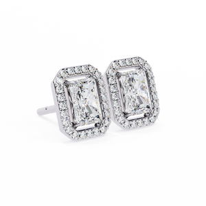 Boucles d'oreilles en or 18 carats avec diamants et pierres précieuses uniques cultivées en laboratoire - Product Image 2