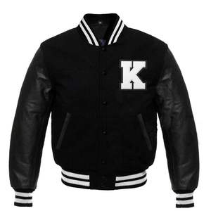 Vestes à broderie Letterman pour hommes avec écussons en chenille à col montant pour l'université - Product Image 3