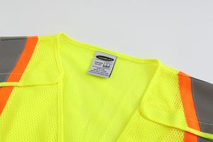 Gilet haute visibilité solide avant maille dos gilet de sécurité à manches courtes vêtements réfléchissants vêtements de travail uniforme 2025 - Product Image 5