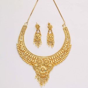 สร้อยคอรูปไมโครชุบทองเครื่องประดับทองสำหรับผู้หญิงทำจากทองแดงและทองเหลือง chapado En Oro laminado - Product Image 1