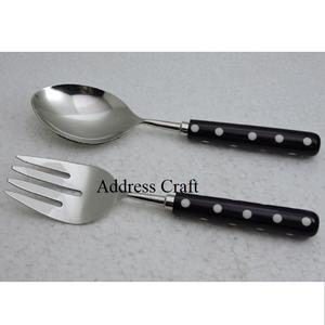 Address Craft High Quality Stainless Steel Salad Server Steel Cutlery Salad Tool Spoon Fork Set Kitchen Accessories kitchenware - Product Image 6