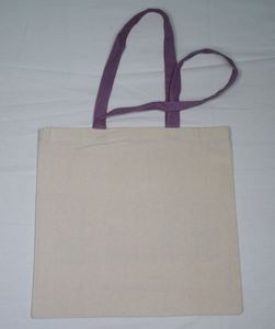 Logo personnalisé imprimé écologique 100% sac fourre-tout en toile de coton biologique poignées en coton recyclé réutilisable conception unique promotionnel - Product Image 5