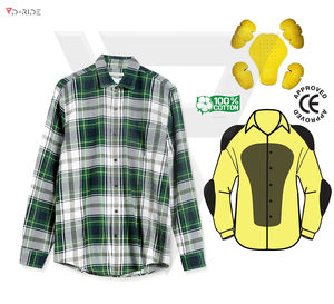 Chemise de travail en flanelle de protection pour hommes, veste de moto personnalisée, équipement de sécurité élégant pour l'extérieur - Product Image 1