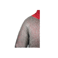 100% chemise de cotte de mailles en acier robuste originale avec ajustement personnalisé et durable parfaite pour les reconstitutions de bataille chevaliers, guerriers