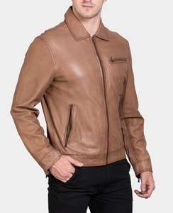 2023 nueva chaqueta de cuero de piel de vaca de moda para hombres personalizable con su propio logotipo ropa de invierno de etiqueta privada - Product Image 4