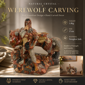 Vente en gros <span class=keywords><strong>de</strong></span> sculptures <span class=keywords><strong>de</strong></span> loup-<span class=keywords><strong>garou</strong></span> en cristal naturel, produits personnalisés acceptés, décorations en cristal très demandées - Product Image 1