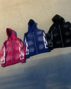 Sweat à capuche pour homme en polaire tricoté thermique coupe-vent à impression numérique multicolore d'hiver - Product Image 6