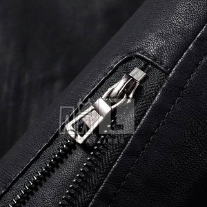 Chaqueta de Cuero Vacuno para Hombre, Diseño Moderno, Casual, Invierno, Logotipo Frontal Personalizable, Resistente al Viento y Transpirable - Product Image 5