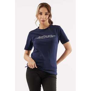 Camiseta azul gráfica para mujer con autocompasión gráfica Casual Comfort Fashion - Product Image 4