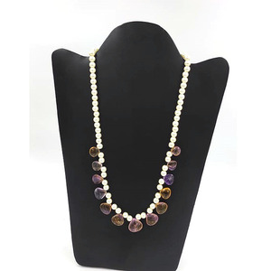 Ametrine-collares de perlas bohemios hechos a mano para mujer, gargantilla de pera Prehnita, collares coloridos con cuentas, joyería de playa para mujer - Product Image 6