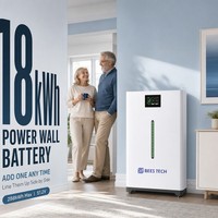 Stockage d'énergie domestique - Batterie de stockage d'énergie 18 kWh 51,2 V 360 Ah pour le stockage d'énergie domestique, extensible jusqu'à 32 kWh 36 kWh, stock UE