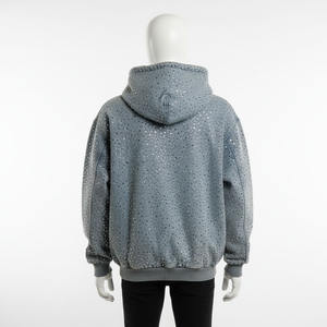 เสื้อแจ็กเก็ตฤดูหนาวประดับพลอยเทียมสำหรับผู้ชายเสื้อแจ็กเก็ตผ้าเดนิมแบบมีฮู้ดผ้าปะติดแบบโอเวอร์ไซส์ทำจากผ้าฝ้าย100% - Product Image 6