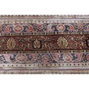 Alfombra Vintage de 3.1x3.8 pies, Alfombra Turca Pequeña, Alfombra de Lana Azul Ombré - Product Image 5