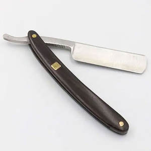 Maquinilla de afeitar recta de madera de borde recto para hombre Maquinilla de afeitar recta manual de acero inoxidable - Product Image 4