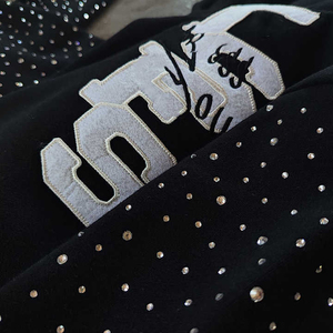 Sweats à capuche en molleton pour hommes de haute qualité avec strass manches longues col à capuche pour l'hiver nouveauté vêtements à motif imprimé - Product Image 2