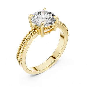 Anillo de Diamante Cultivado en Laboratorio de 0.50ct, Joyas Armoniosas, Oro de 14K, Cuatro Puntas, Anillo de Bodas, EF VS1-2, Joyería Fina Personalizada - Product Image 6