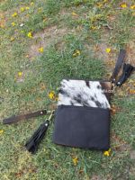 Dompet Kulit Sapi Asli Kecil dengan Ritsleting, Tali, dan Rumbai, Dompet Mini Wanita untuk Koin atau Uang, Harga Terjangkau
