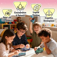 Papel de Origami 3D de 6 Temas, Kit de Origami para Niños, Incluye 16 Hojas de Origami 3D Pre-cortadas y Fáciles de Armar