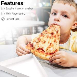 Plato de cuña para pizza individual blanco, bandeja para rebanadas de pizza de cartón, platos hechos a medida que garantizan que el material de calidad no se rasgue ni se doble - Product Image 4