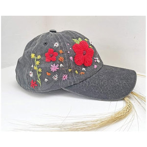 Quantité minimale de commande bas Chapeaux brodés Logo personnalisé Chapeaux brodés universels Chapeau brodé en coton uni avec logo personnalisé - Product Image 4