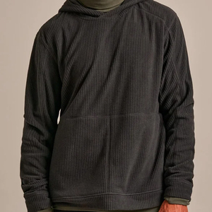 Pull-over à capuche pour hommes en pur coton gaufré pour l'hiver - Product Image 4