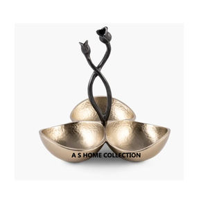 Bol en verre avec conception de branche d'or utilisé bols à collation pour la maison hôtel restaurant cuisine dîner collations bol de service - Product Image 6