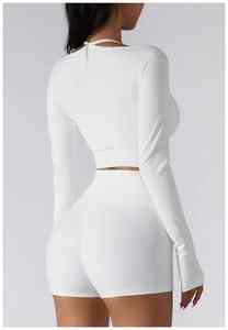 Ensemble de vêtements de yoga pour femmes en gros, 2 pièces, leggings et combinaison, vêtements de sport, imperméable, respirant, léger - Product Image 3