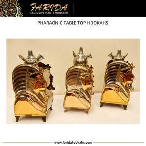 Nueva Llegada, Cachimba de Lujo Hecha a Mano con Acabado en Latón Egipcio de Alta Calidad, Diseño Mini Faraónico para Mesa - Product Image 5