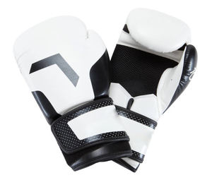 Guantes de boxeo de cuero PU con protección de acolchado adicional que absorbe la humedad para el cierre-Venta al por mayor de marca privada - Product Image 1