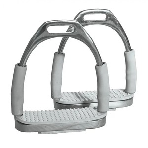 Zuol-estribo flexible de acero inoxidable para caballos, estribo de acero de seguridad de alta calidad con banda de rodadura negra, estribo de acero inoxidable de la mejor calidad - Product Image 5