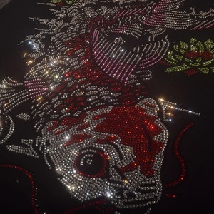 Mariposa Rhinestone gráfico bloque chica Crop Top American Party Club Streetwear mujer camiseta - Product Image 4