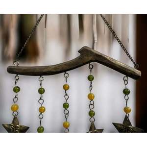 Star Wind Chime Set Indian Rustic Metal <b>Crafts</b> for Home Decor for Living Wall Vase for Restaurants Mobile Decoration Pack 5 Pcs - Product Image 4