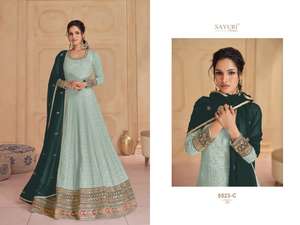 La robe Anarkali ultime pour la saison des fêtes avec des embellissements scintillants et un design fluide pour la vente à l'exportation - Product Image 2