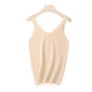 <b>Top</b> Selling High Performance Plain Sporty Style Sleeveless Mandarin Collar <b>Knit</b> Short <b>Tank</b> <b>Tops</b> Spandex Cotton Breathable - Product Image 6
