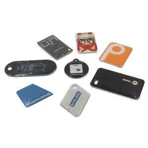 125 khz 13.56 mhz NFC RFID 열쇠 고리 태그 액세스 제어를위한 행 로프와 에폭시 RFID 키 체인