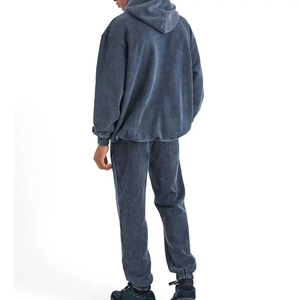 Custom Vintage Jogging Set Pullover Acid Wash Chándal Sudadera con capucha y pantalones de chándal Chándal para hombres - Product Image 4