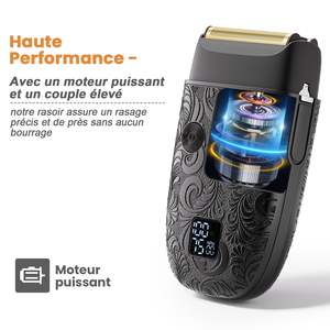 Rasoir Électrique Portable Sans Fil pour Hommes IPX7, Triple Lame, Utilisation Humide/Sèche, Rechargeable et Lavable - Product Image 4