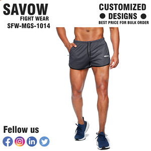 Short de gymnastique en coton mélangé pour homme, intérieur doux brossé avec cordon élastique à la taille et poches latérales, confortable pour un entraînement léger - Product Image 4