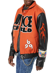 Veste de sport longue personnalisée OEM Streetwear pour hommes, style Letterman, avec logo frontal, respirante, 100% coton, pour l'hiver - Product Image 6