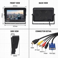 VGA AV 10.1" Araç Monitörü |   Ön Geri Görüş Kameraları |   Su geçirmez IP67 |   800nit Güneş Işığında Okunabilir |   4 Pinli Havacılık Fişi |   1080P |