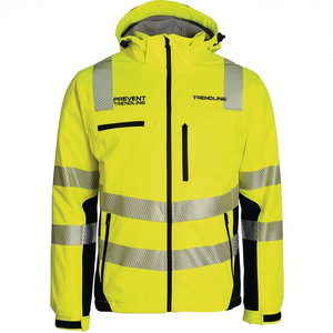 Chaqueta Softshell de Alta Visibilidad Amarilla y Negra para Invierno, Impermeable PREVENT TRENDLINE - Product Image 2