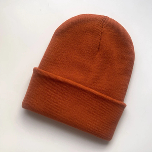 Gorro con puños acanalados de Color sólido, gorro de punto acrílico cálido para invierno para hombres y mujeres, uso diario informal - Product Image 5